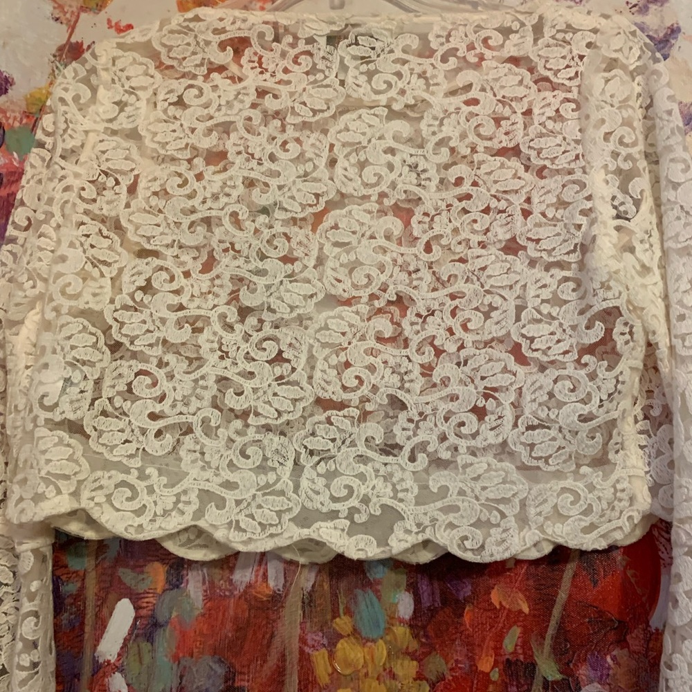 Lace overtop cropped beauty!